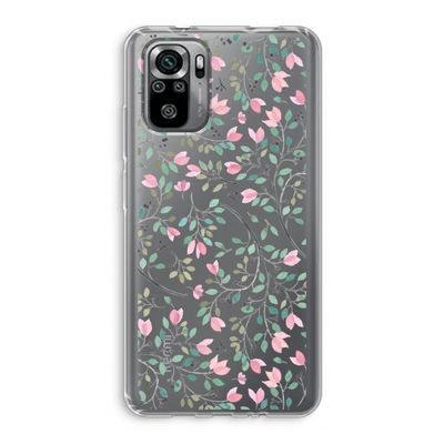 Sierlijke bloemen: Xiaomi Redmi Note 10S Transparant Hoesje
