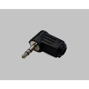 BKL Electronic 1107005 Jackplug 3,5 mm Stekker, haaks Aantal polen: 3 Stereo Zwart 1 stuk(s)