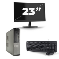 Dell Optiplex 3010 Desktop - Intel Core i5-3e Generatie - 8GB RAM - 240GB SSD - Windows 10 + 1x 23 inch Monitor - thumbnail