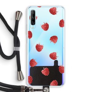 Framboosjes: Huawei P Smart Pro Transparant Hoesje met koord