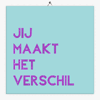 Tekst tegeltje jij maakt het verschil