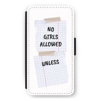 No Girls Allowed Unless: iPhone 12 mini Flip Hoesje