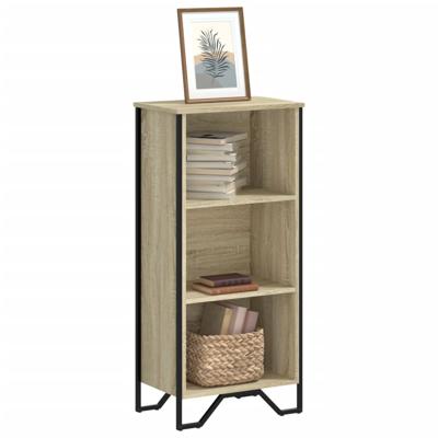 Boekenkast 50x31x106 cm bewerkt hout sonoma eikenkleurig