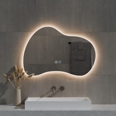 Spiegel Best Design Strange Organisch 120x70 cm Incl. Spiegelverwarming & Dimare LED Verlichting