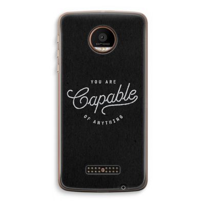 Capable: Motorola Moto Z Force Transparant Hoesje