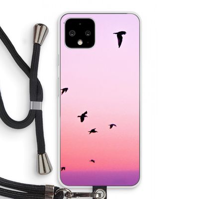 Fly away: Pixel 4 Transparant Hoesje met koord