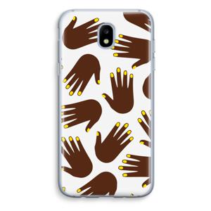 Hands dark: Samsung Galaxy J5 (2017) Transparant Hoesje