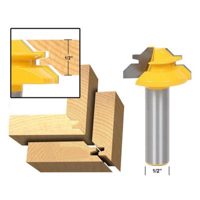 1/2 x 1-3/8 Shank houtbewerking 45 graden Engagement Tenon Cutter Blade rechte hoek accessoires mes houtbewerking Tools