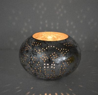 oosterse waxinehouder filigrain - ufo zilver