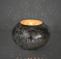 oosterse waxinehouder filigrain - ufo zilver