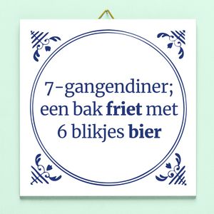 Tegeltje 7-gangendiner