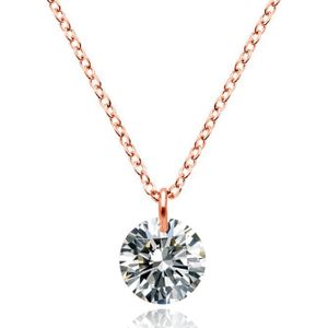 Dames ketting Cilla Jewels Edelstaal Verguld Rose Zirkoon