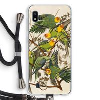 Carolinaparkiet: Samsung Galaxy A10 Transparant Hoesje met koord