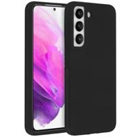 Accezz Liquid Silicone Backcover Samsung Galaxy S22 Telefoonhoesje Zwart