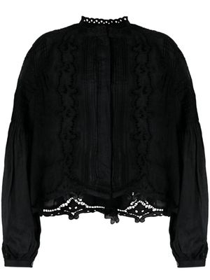 ISABEL MARANT Kubra broderie anglaise blouse - Zwart