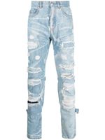 John Richmond jean skinny à effet usé - Bleu - thumbnail