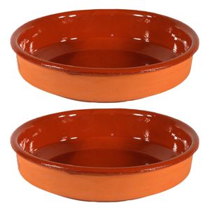 2x Grote tapas borden/ovenschalen Sevilla 35 cm