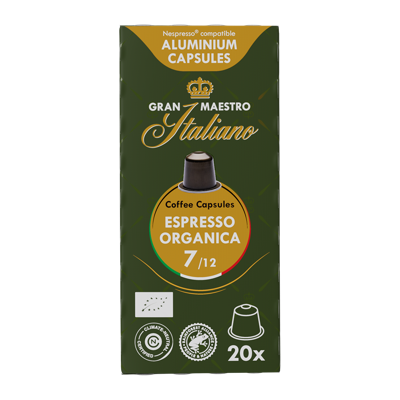 Gran Maestro Italiano Espresso Organica - Bio, 20 koffiecups