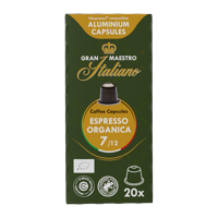 Gran Maestro Italiano Espresso Organica - Bio, 20 koffiecups