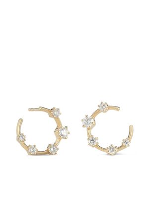 Jade Trau anneaux Kismet en or 18ct à diamants