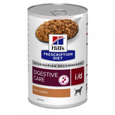 Hill&apos;s Prescription Diet I/D Digestive Care nat hondenvoer met kalkoen blik 1 tray (12 x 360 g)