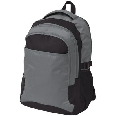 VidaXL Rugzak voor school 40 l zwart en grijs