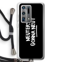 Neuters (zwart): Huawei P40 Pro Plus Transparant Hoesje met koord