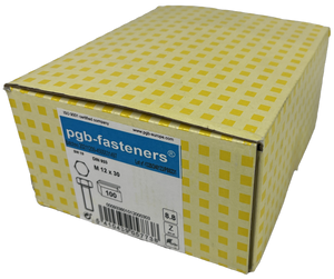 pgb-Europe PGB-FASTENERS | Zeskanttapbout 8.8 DIN 933 M 12x30 Zn | 100 st - 933801012000303