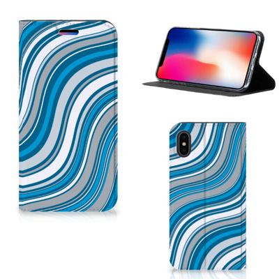 Apple iPhone X | Xs | Hoesje met Magneet | Waves Blue