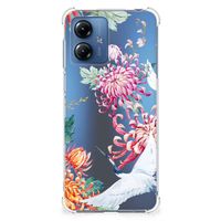 Motorola Moto G14 Case Anti-shock Bird Flowers - thumbnail