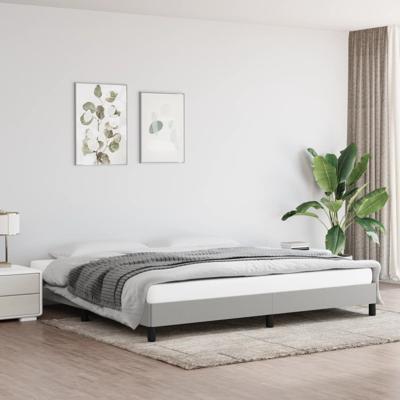 Bedframe zonder matras stof lichtgrijs 200x200 cm