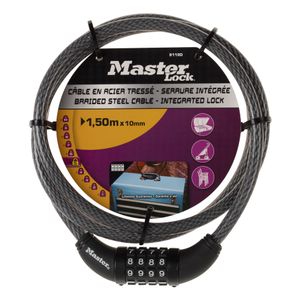 Masterlock Gevlochten stalen kabel met slot - 8119EURD 8119EURD