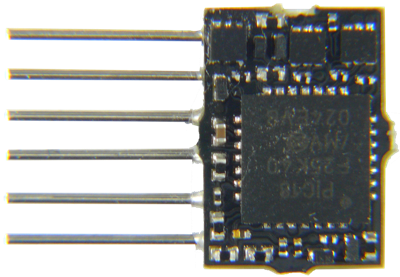 zimo MX616N loc decoder 8x8x2.4mm met NEM-651 aansluiting voor DCC, MM en DC
