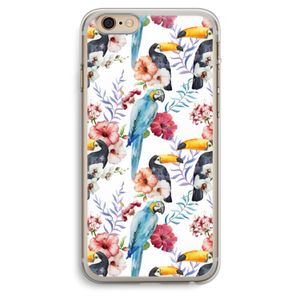 Bloemen tukan: iPhone 6 Plus / 6S Plus Transparant Hoesje