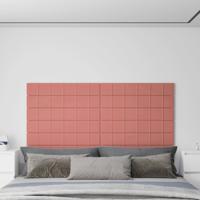 Wandpanelen 12 st 1,62 m 90x15 cm fluweel roze - thumbnail