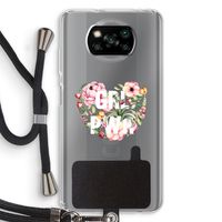 GRL PWR Flower: Xiaomi Poco X3 Pro Transparant Hoesje met koord
