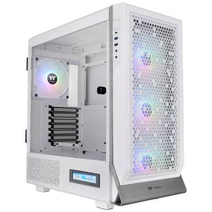 Thermaltake CA-1X5-00M6WN-00 Midi-tower Gaming-behuizing Wit 4 voorgeïnstalleerde LED-ventilators, Zijvenster