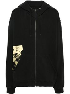 Maison Margiela hoodie zippé Invitation - Noir