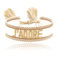 Deja J'adore Minimalistische Armband - Wit/Goud