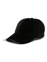 Balmain casquette en velours à détail de nœud - Noir