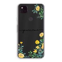 Gele bloemen: Google Pixel 4a 5G Transparant Hoesje
