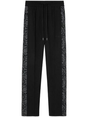 Versace pantalon droit Barocco en jacquard - Noir