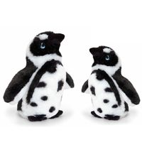 Keel Toys pluche Humboldt pinguin knuffeldieren - wit/zwart - staand - 18 en 25 cm - thumbnail