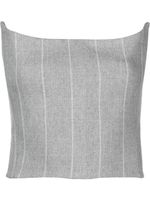 Ioana Ciolacu haut-bustier à fines rayures - Gris