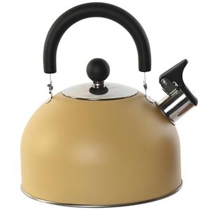 Items Kitchen Theepot Matcha - oker geel - inox - 2500 ml - fluitketel - Theepotten