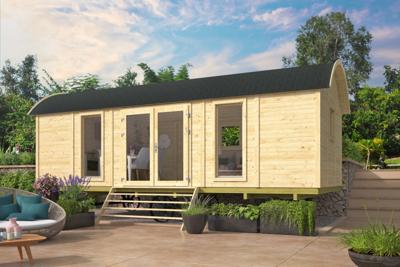 Circuswagen Dan | 19mm | vuren onbehandeld | 720 x 328 cm | excl. onderstel