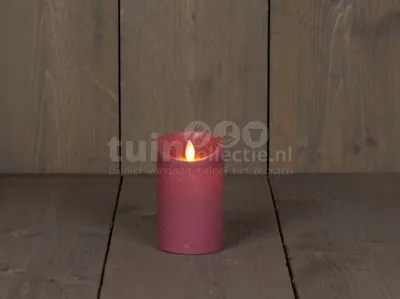 LED Kaars Wax Antiek Roze 12,5cm
