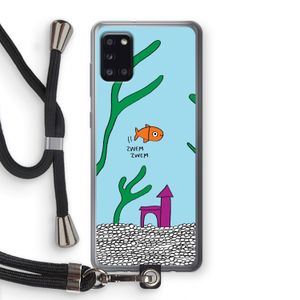 Aquarium: Samsung Galaxy A31 Transparant Hoesje met koord