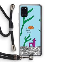 Aquarium: Samsung Galaxy A31 Transparant Hoesje met koord