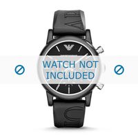 Horlogeband Armani AR1053 Silicoon Zwart 20mm - thumbnail